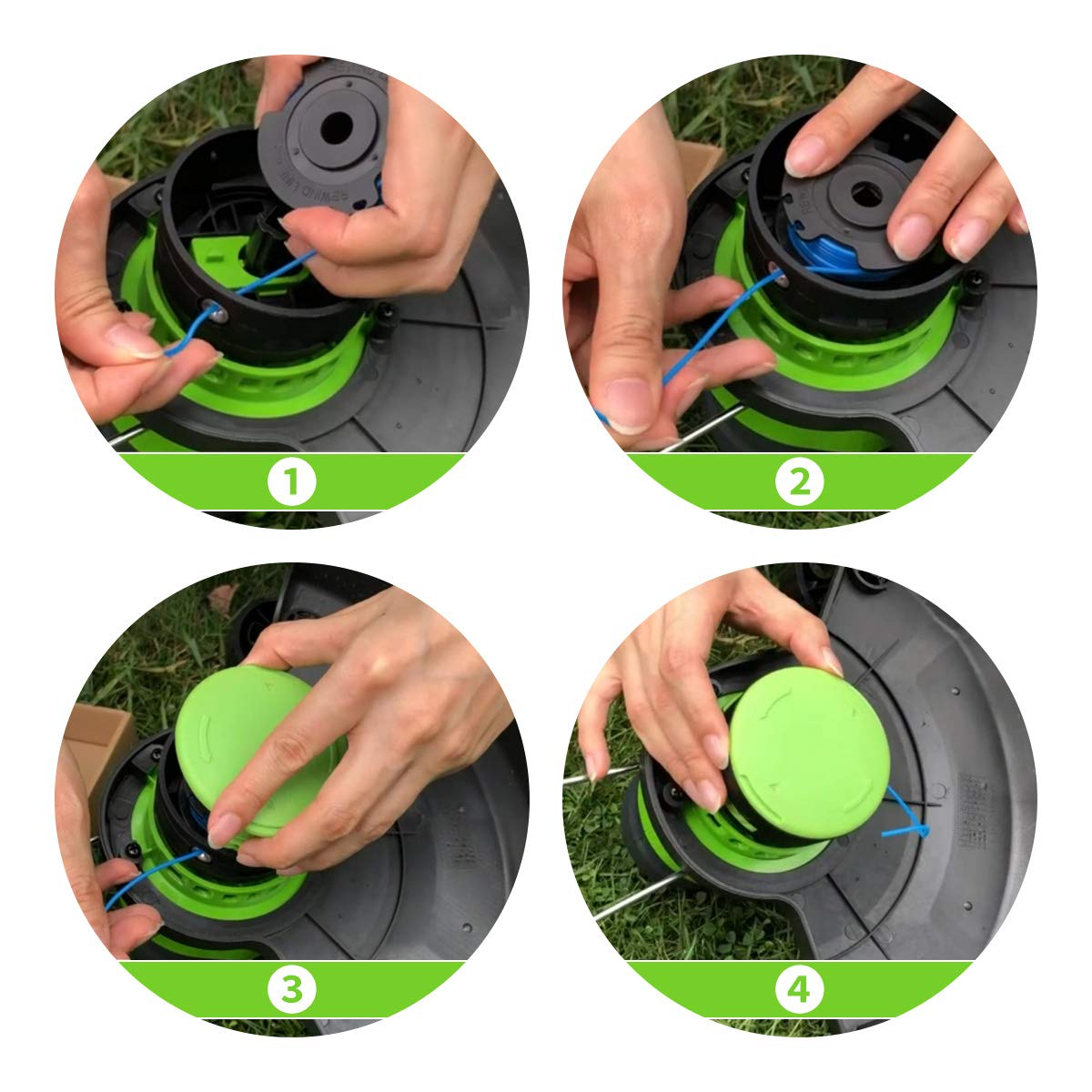 Generep easy installation for quick spool changes in yard work