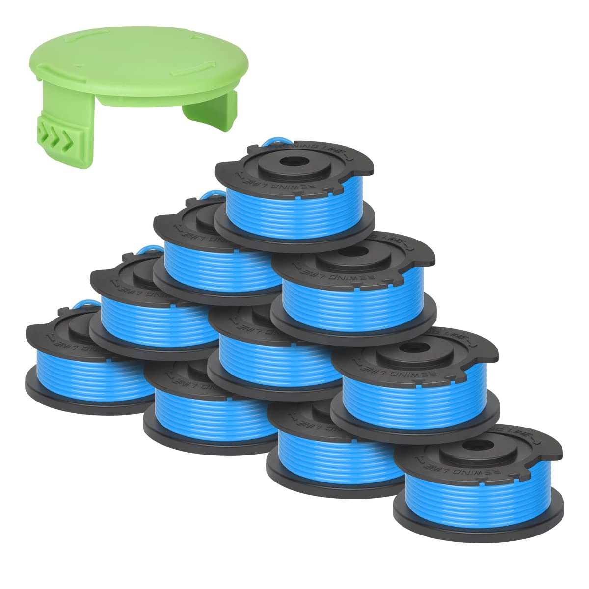 Generep trimmer spool compatible with Greenworks for quick, reliable replacements.