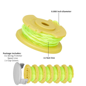 Generep twisted line 0.080 inch for tougher outdoor cutting.