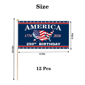 Generic patriotic flags for room decor and events