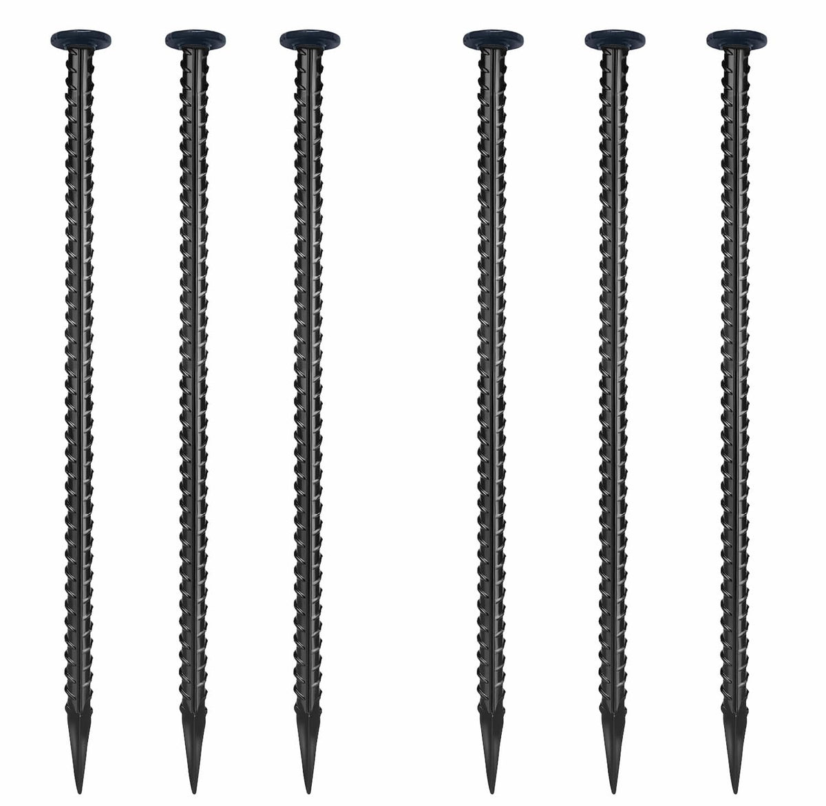 Generic 16 Inch Rebar Stakes top view, showcasing sturdy steel and secure top
