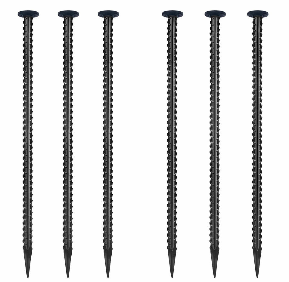 Generic 16 Inch Rebar Stakes top view, showcasing sturdy steel and secure top