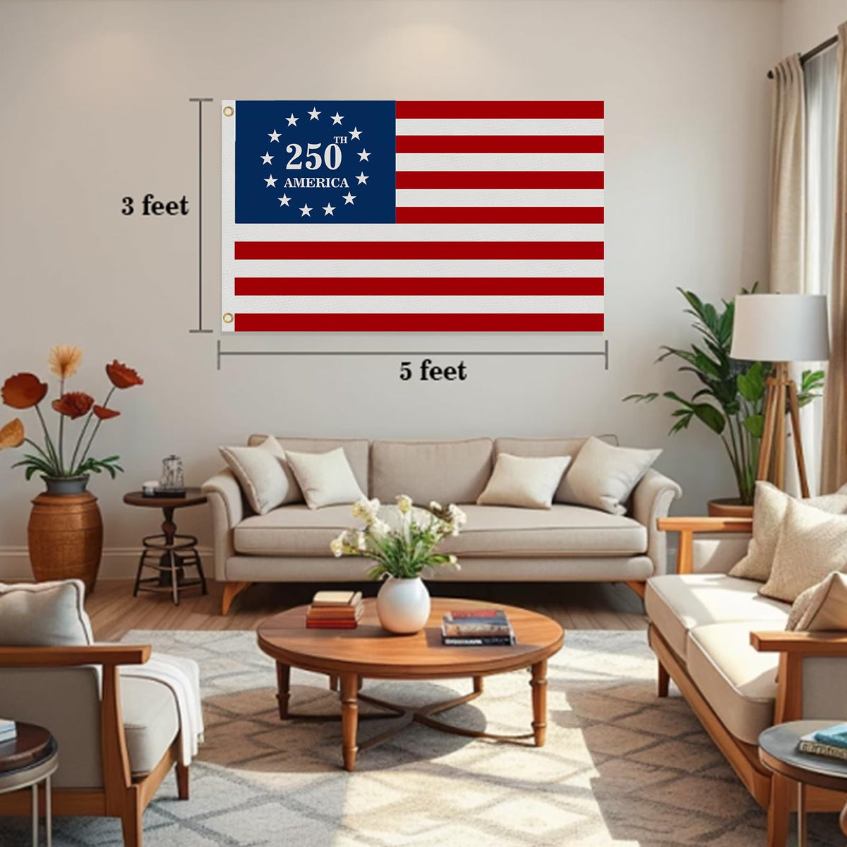 Generic 1776-2026 design detail emphasizes celebratory patriotic motifs.