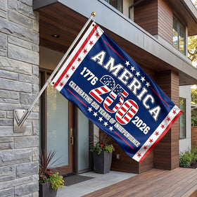 Generic 1776-2026 design in vibrant colors enhances patriotic curb appeal.