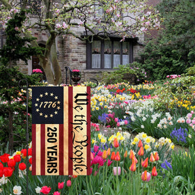 Generic 1776 America flag, garden flag decor for yard entries.