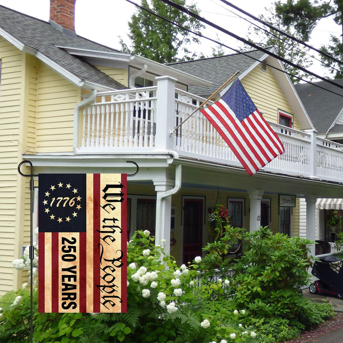 Generic 1776 America flag, indoor wall display for versatile decor.