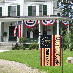 Generic 1776 America flag, outdoor flagpole hanging for porch display.