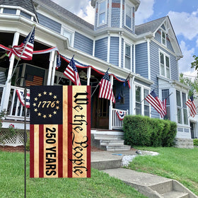 Generic 1776 America flag, yard banner perfect for patios and porches.