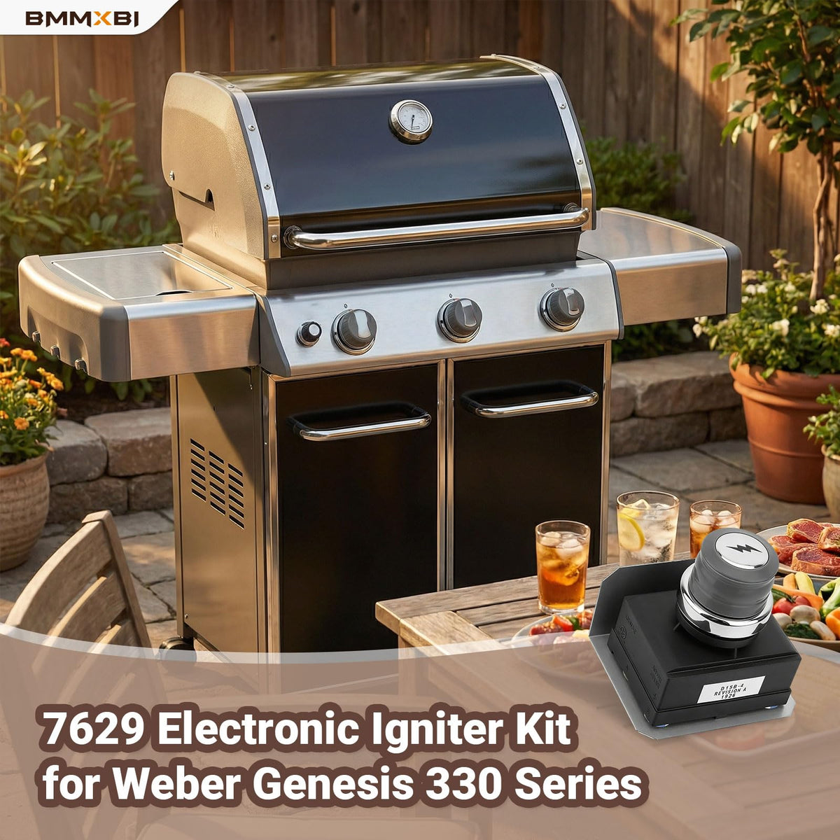Generic 1836-13 four-outlet spark design for Weber Genesis.