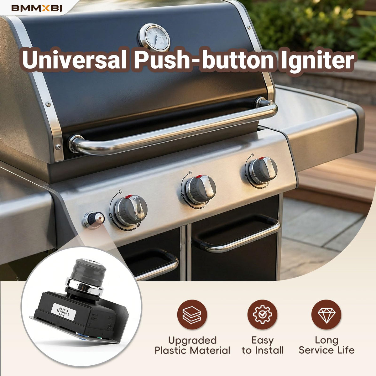 Generic 1836-13 push button ignition in action.