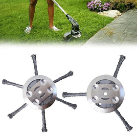 Generic 2-pack 6-inch steel wire brush head, ideal for edging and clearing tough weeds.