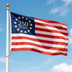 Generic 250 Year Flag front view displays vivid colors for outdoor display.