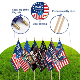 Generic 250th anniversary decorations suitable for parades and yard celebrations.