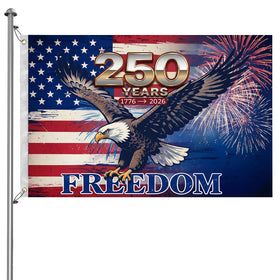Generic 250th anniversary flag 3x5 for porch display and celebration.