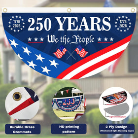 Generic 1.5x3 ft banner shown outdoors on a fence for weather resistant display