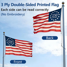 Generic 3x5 ft flag with brass grommets for sturdy hanging.