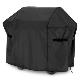 Generic 52-Inch grill cover on Weber Spirit 4-burner protects from elements and dust