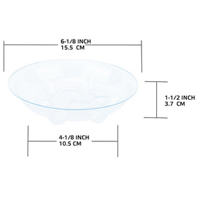 Generic 5-pack 10-inch plant saucer clear body shows thick, transparent tray for durability and visibility.
