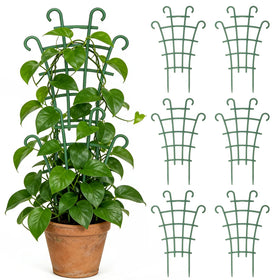 Generic 6PCS plant support stakes in a stackable design for customizable indoor plant height.