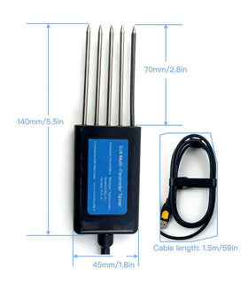 Generic 8 in 1 soil tester compact design on a workbench for easy setup.