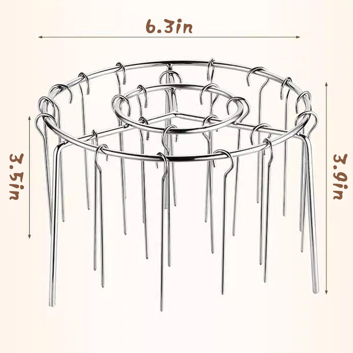 Generic air fryer skewers rack with 30 skewers for high-capacity cooking.