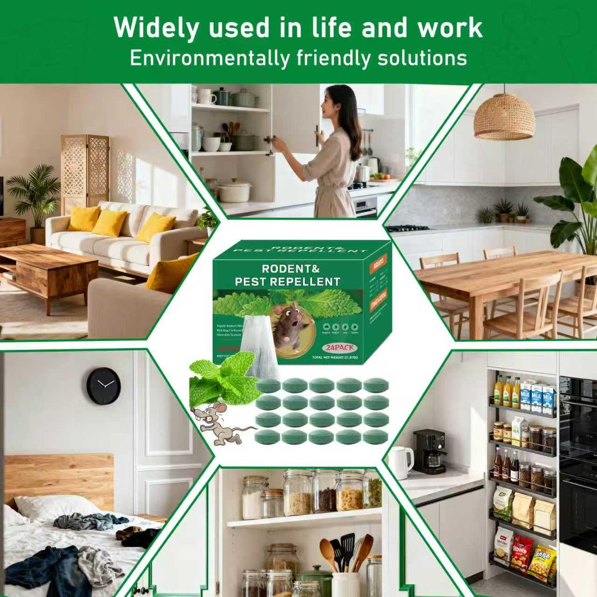 Generic all-in-one mint deterrent for indoor and outdoor spaces