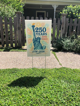 Generic America 250th anniversary lawn sign 12x17 size for versatile yard decor.