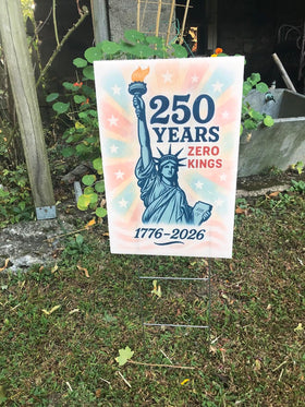 Generic America 250th anniversary lawn sign proudly made in the USA.