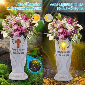 Generic angel vase featuring spike attachment for stable grounding