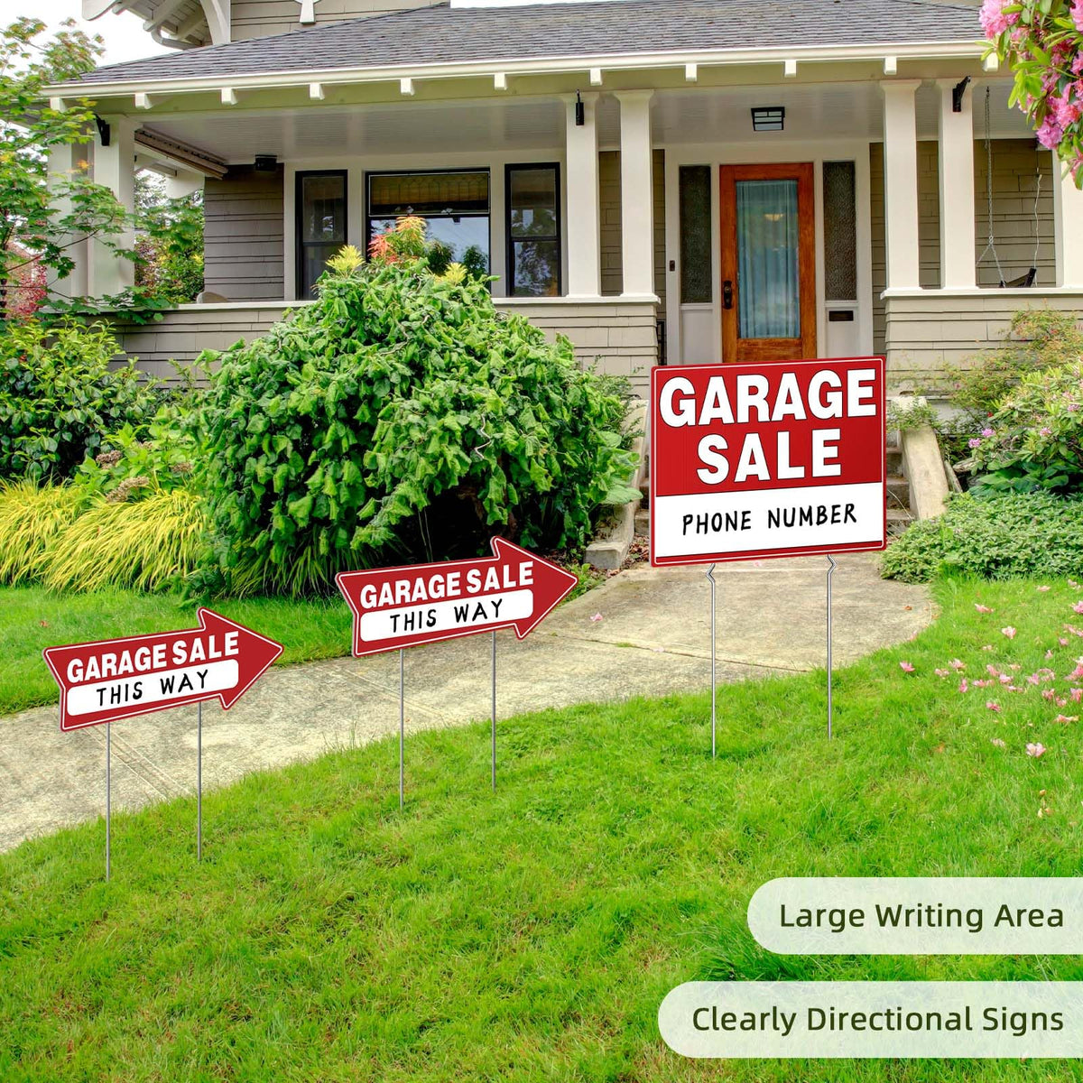 Generic arrow stickers directing shoppers to deals