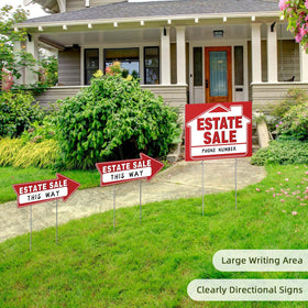 Generic arrow stickers for precise directional cues along the driveway.
