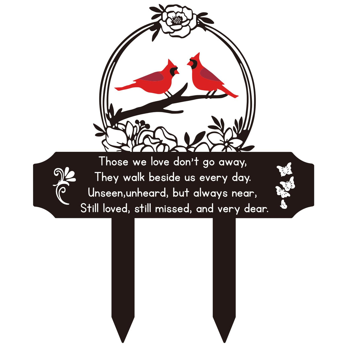 Generic Cardinal Grave Decorations stake with cardinal motif for peaceful memorial displays.