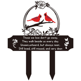 Generic Cardinal Grave Decorations stake with cardinal motif for peaceful memorial displays.