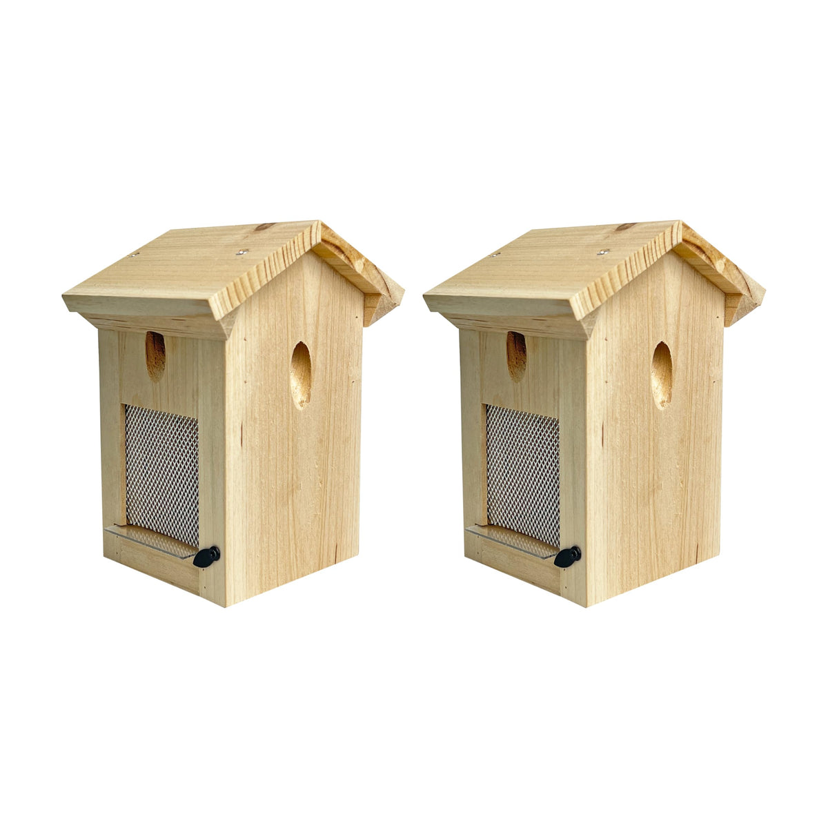 Generic carpenter bee traps outside, 2-pack, front view shows dual-action design.