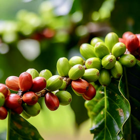 Generic Coffea Seeds seedling view, ready for warm greenhouse growth