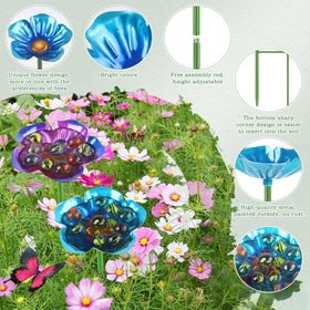 Generic colorful petals attract bees and butterflies to the garden.