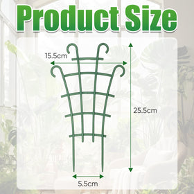 Generic compact-size trellis for small pots supports climbing vines neatly.