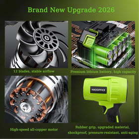 Generic cordless leaf blower with 13000mAh battery for long runtime