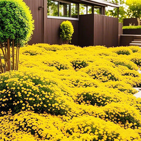 Generic creeping thyme seeds create a drought-tolerant carpet ideal for pathways.