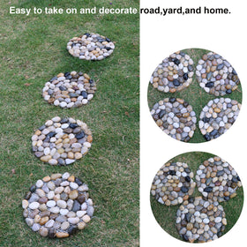 Generic decorative stone pathway kit for outdoor spaces and lawn edging.