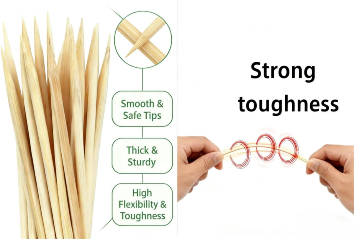 Generic disposable roasting sticks ideal for parties and quick cleanup