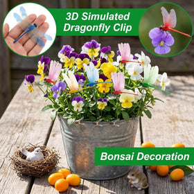 Generic dragonfly clip hat accessory adds playful charm.
