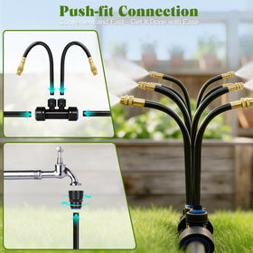 Generic Drip Irrigation quick-connect installation enables tool-free setup