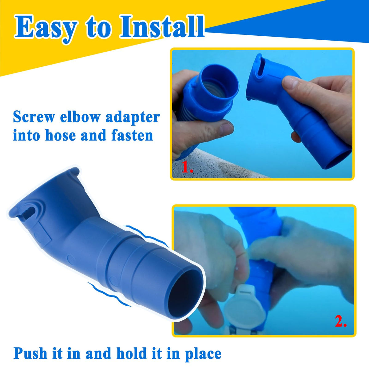 Generic durable elbow for underwater environments supports long-lasting pool cleaner service