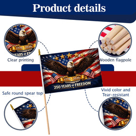 Generic durable mini flags for outdoor use with vibrant color.