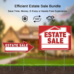 Generic durable outdoor plastic signs built to withstand wind and rain.