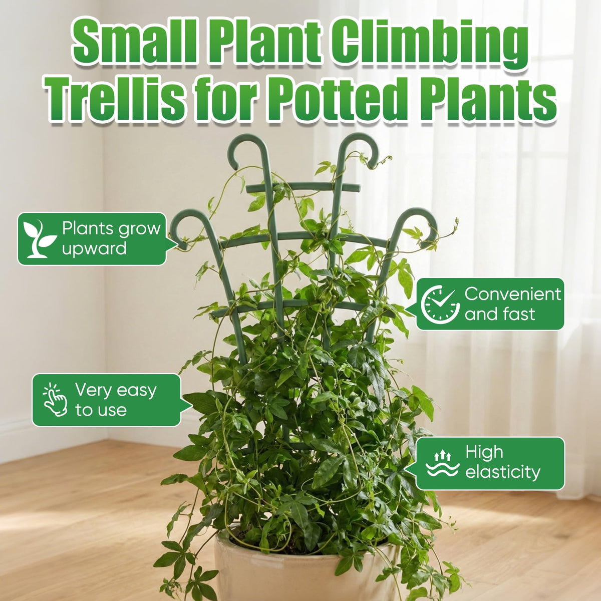 Generic durable-plastic trellis ideal for indoor or outdoor plant support.