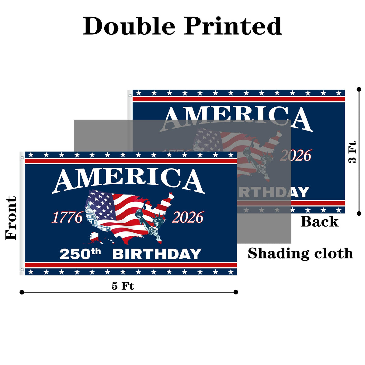 Generic flag easy to care for and hand washable for repeated seasonal decoration