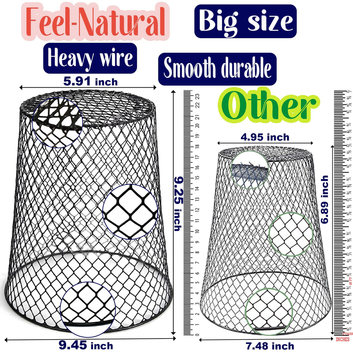 Generic Feel Natural landscape stakes anchor cloches securely into soil.