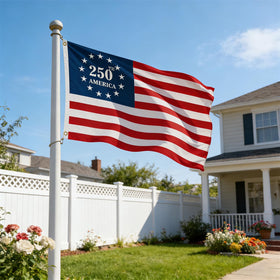Generic flag mounting option provides simple setup and secure display.
